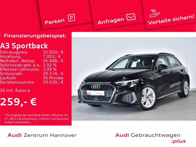 Audi A3 Sportback 40 TFSIe S line LED Navi Kamera vir