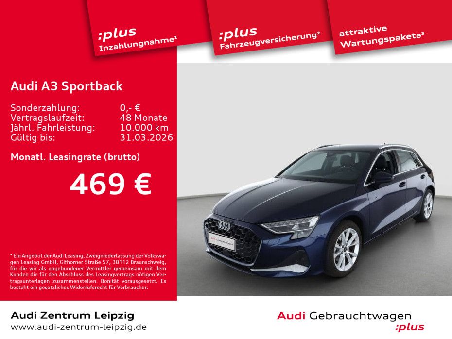 Audi A3 Sportback 30 TFSI adv. S tr. *LED*Business*