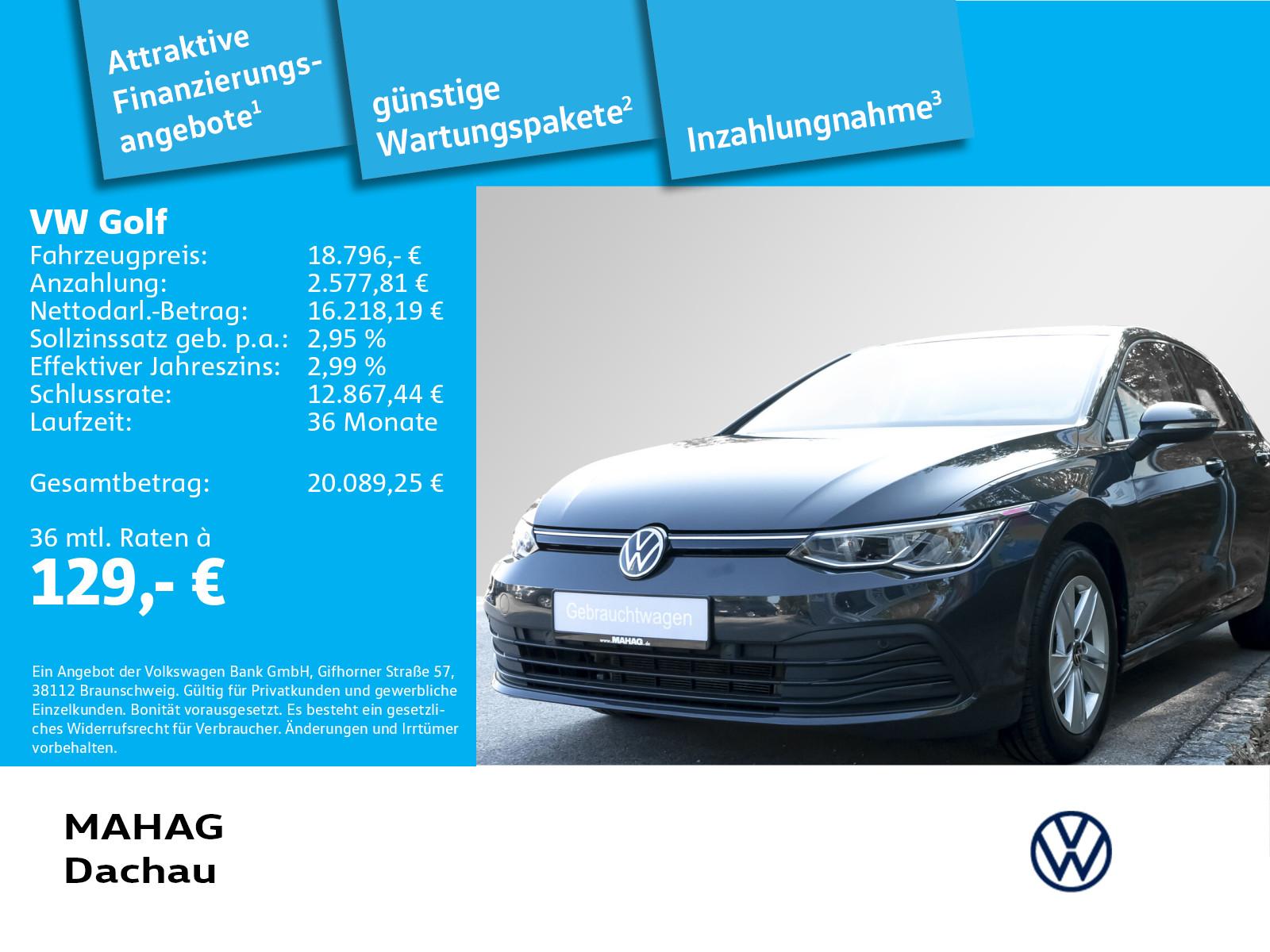 Volkswagen Golf VIII Life 2.0 TDI LED Navi ParkPilot App DS, миниатюра 26