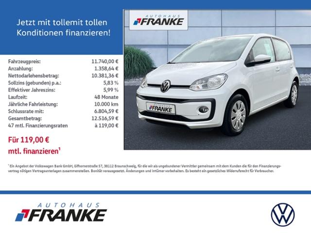 Volkswagen up! 1.0, 4 Türen, Klima, Kamera