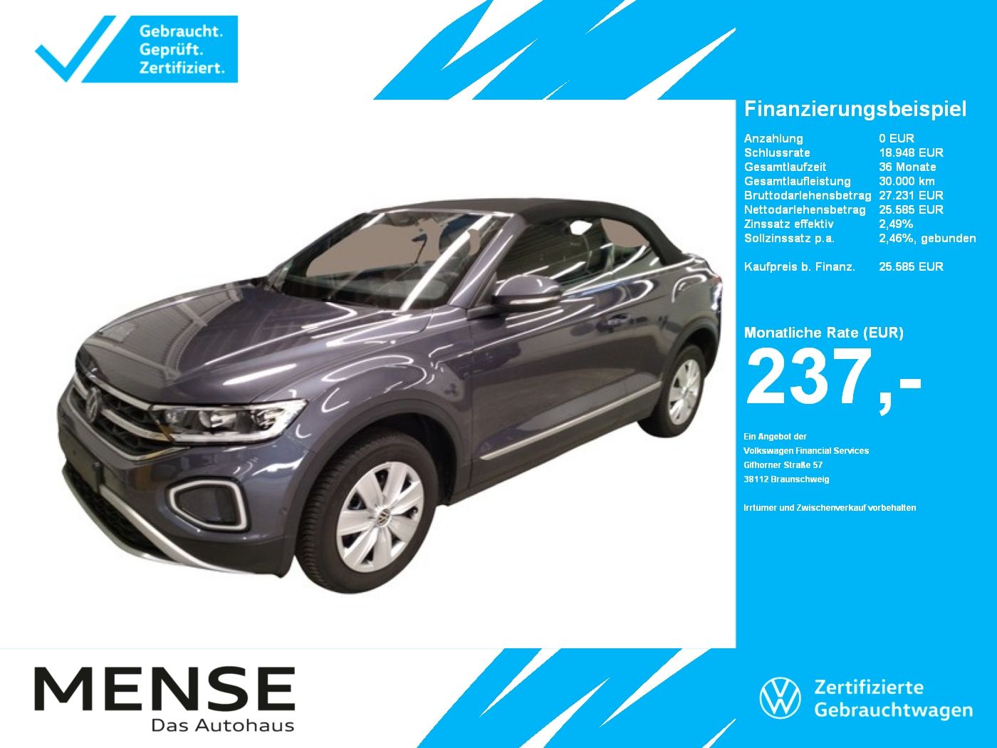Volkswagen T-Roc Cabriolet 1.5 TSI Style CarPlay ACC LED LM