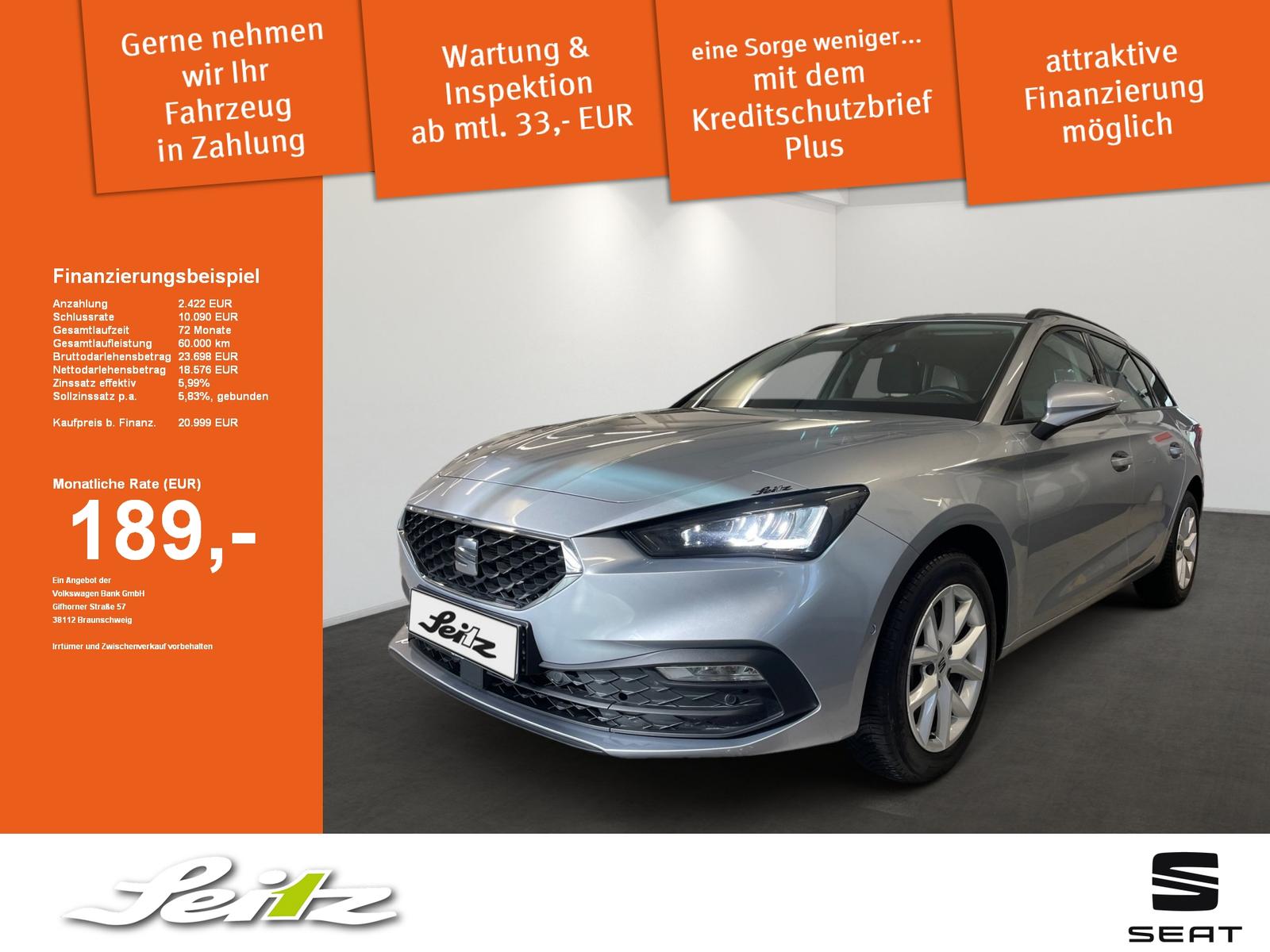 Seat Leon Sportstourer 2.0 TDI Style *LED*NAVI*PDC*