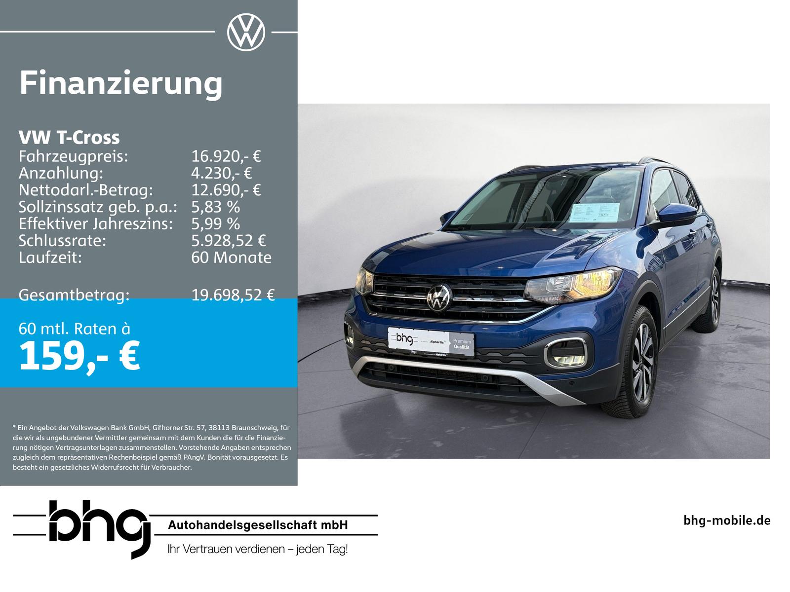 Volkswagen T-Cross Life 1,0 TSI OPF DSG  ACC, Navi, Ganzjah