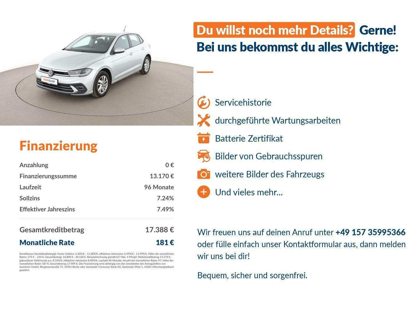 Volkswagen Polo 1.0 TSI Style *LED*PDC*ACC*SHZ*ALU*KLIMA*, миниатюра 14