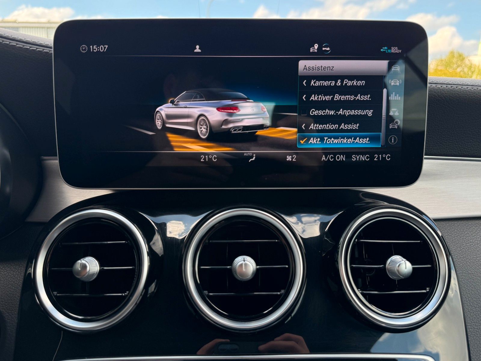 Fahrzeugabbildung Mercedes-Benz C 63 Cabrio Drivers+Burm+S-Klima+Memory+MBeam