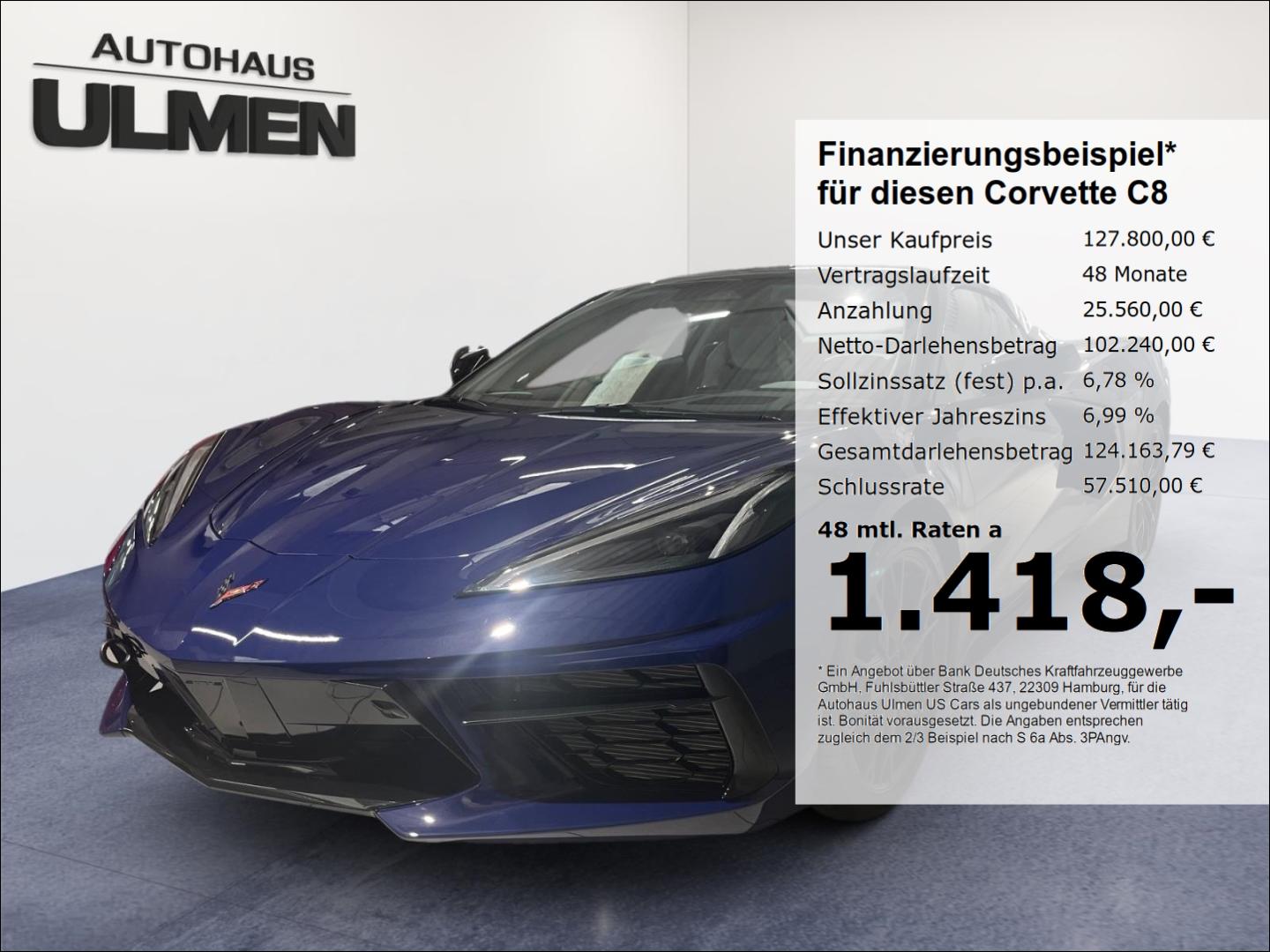 Corvette C8 Stingray Cabriolet 3LT 2026 Vollausstattung