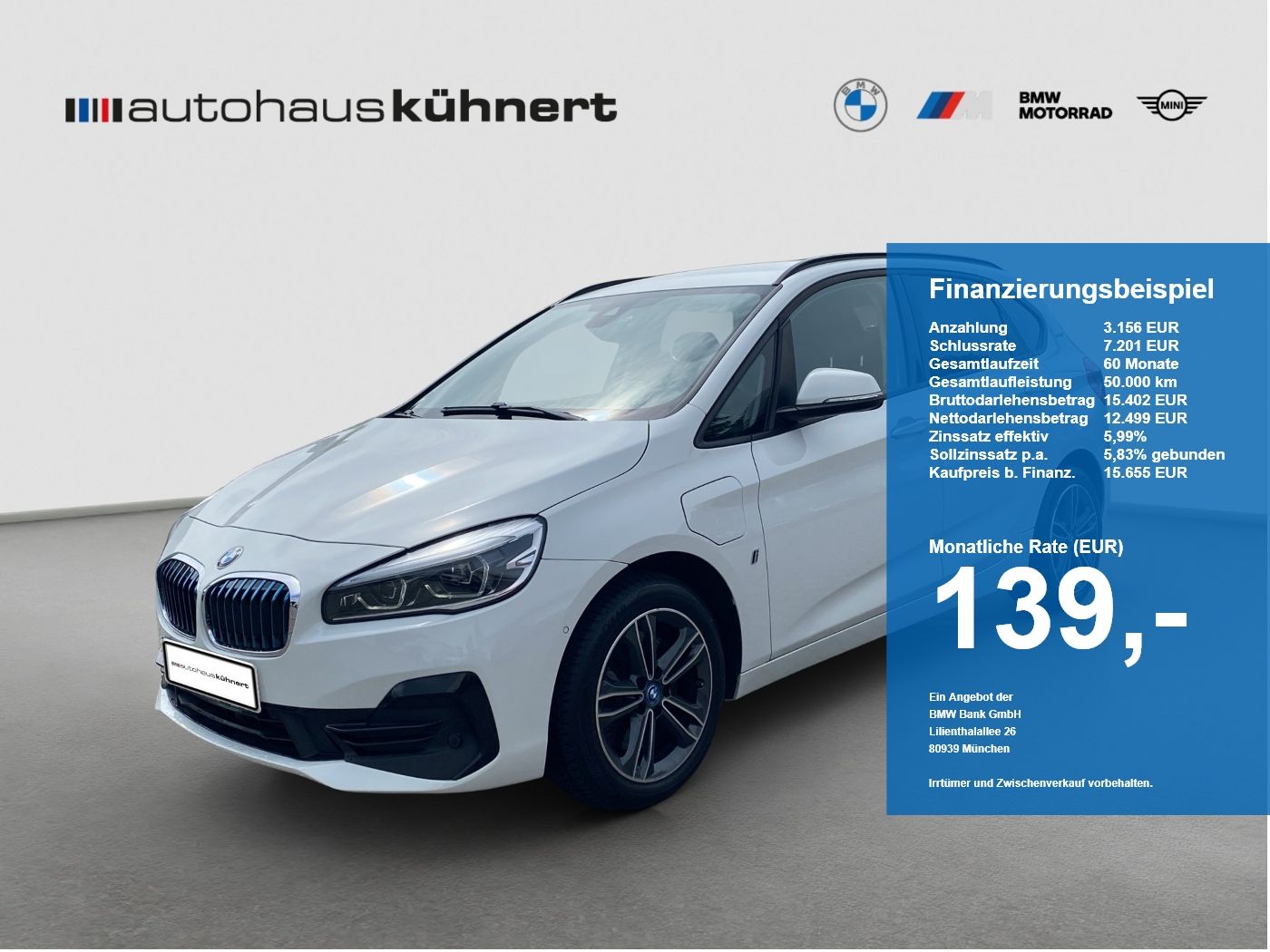 BMW 225xe iPerformance Active ACC LED SpurAss StHzg