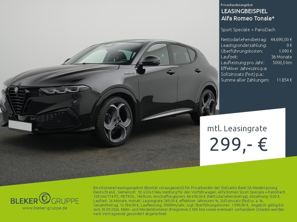 Alfa Romeo Tonale Sport Speciale + PanoDach