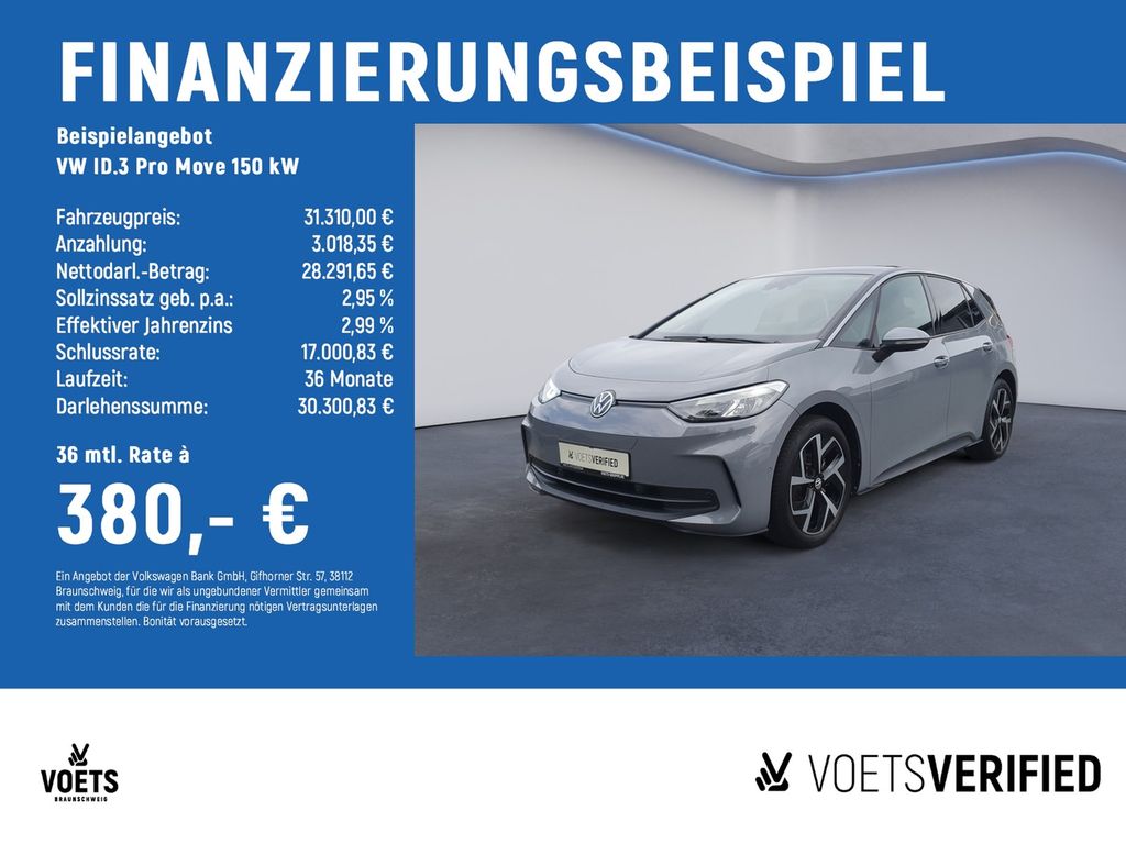 ID.3 Pro Move 150 kW ACC+RearView+HuD+SHZ+PDC