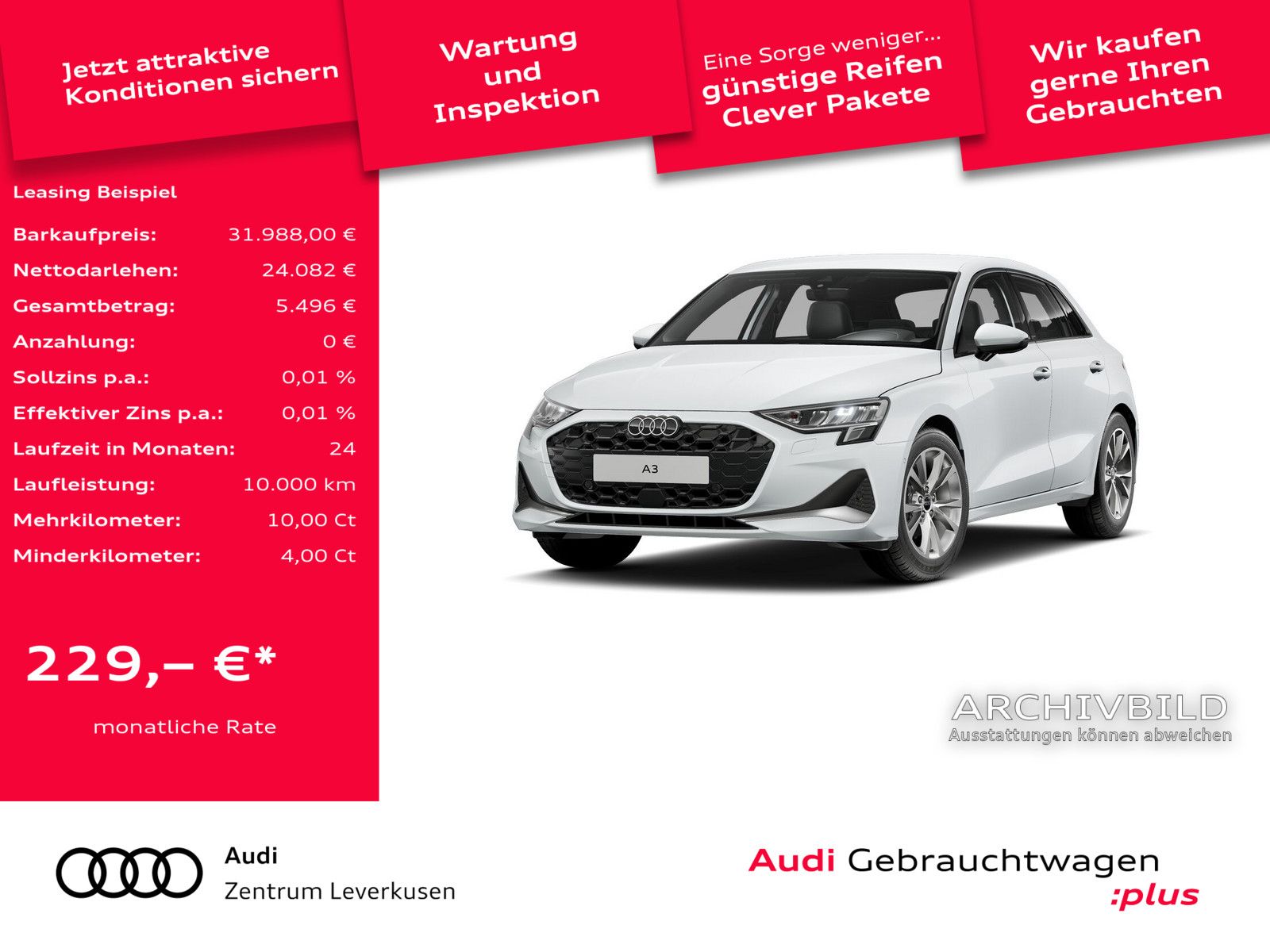 Audi A3 Sportback advanced LED B&O HUD ACC AHK KAM