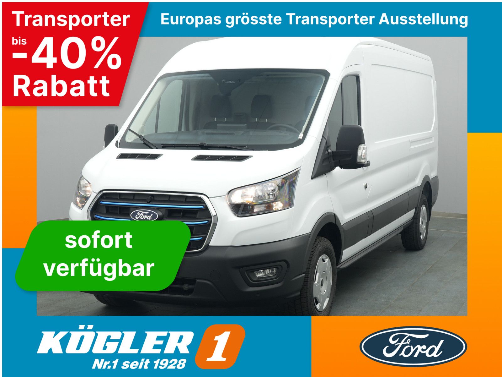 Ford E-Transit Kasten 350 L3H2 Trend/Klima/PDC -9%*