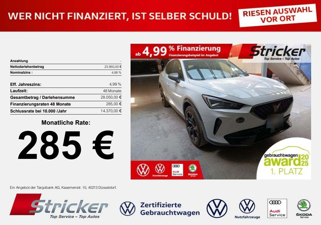 Cupra Formentor 1.4TSI e-Hybrid 285,-ohne Anzahlung Na