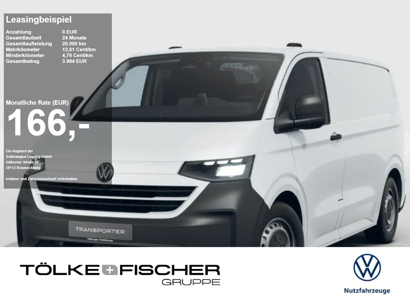 Volkswagen T7 Transporter Kasten 2,0 TDI KR 81KW 6-Gang