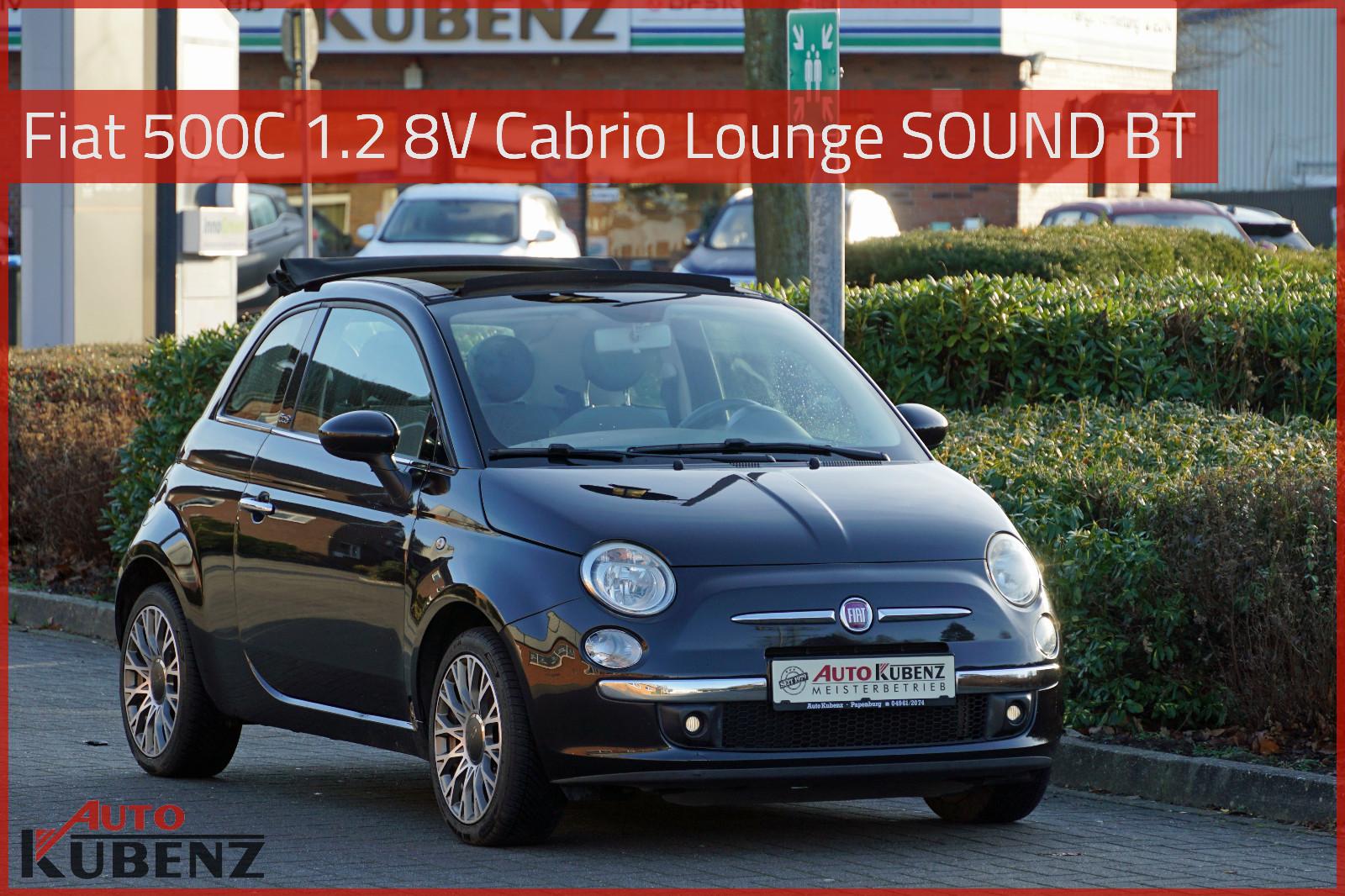 Fiat 500C 1.2 8V, Cabrio Lounge SOUND PDC BT EU5 ALU