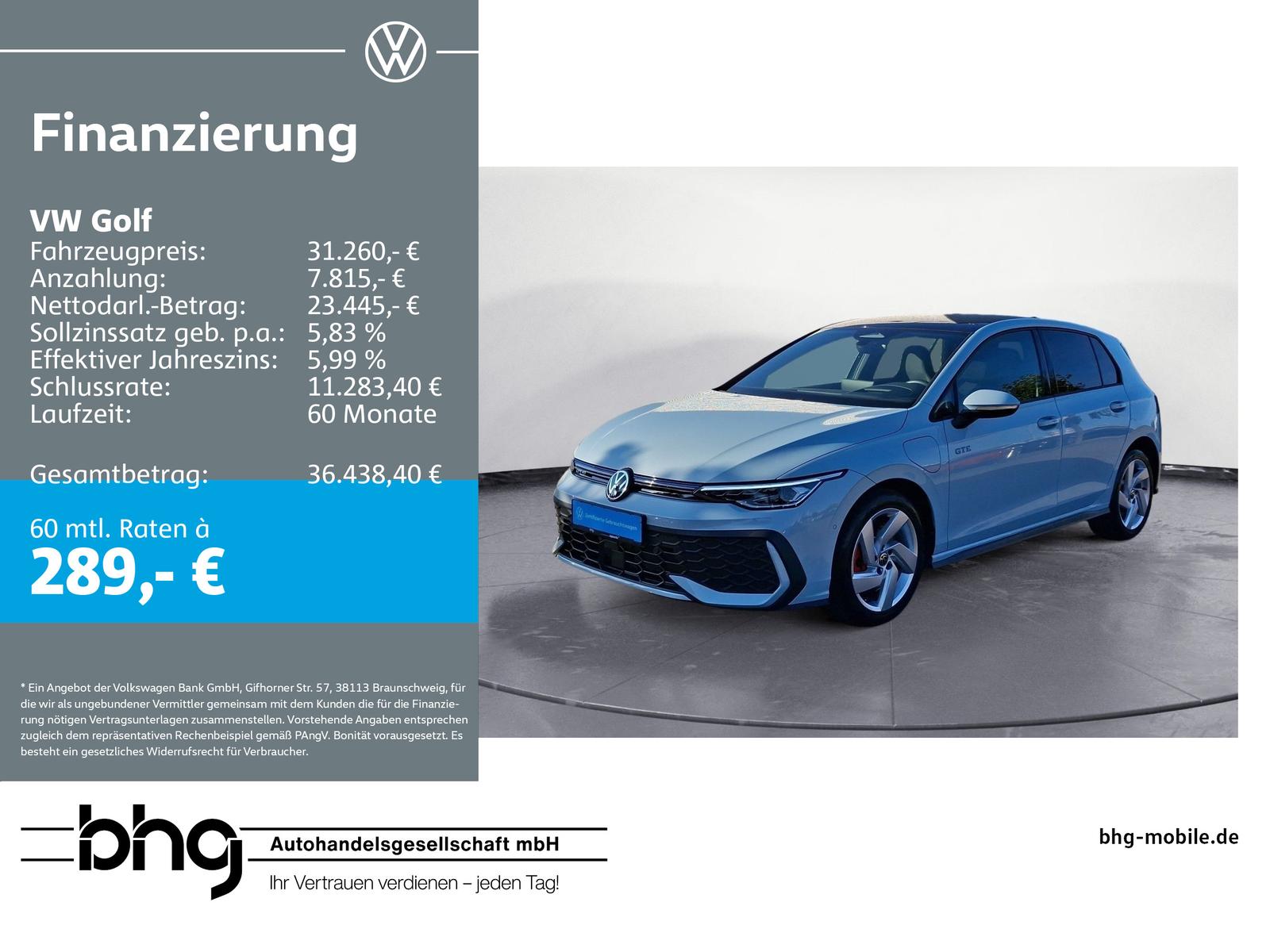 Volkswagen Golf GTE 1.5TSI eHybrid DSG HUD Navi ACC-Park-Tr