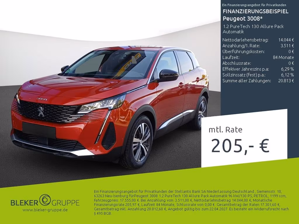 Peugeot 3008 1.2 PureTech 130 Allure Pack Automatik