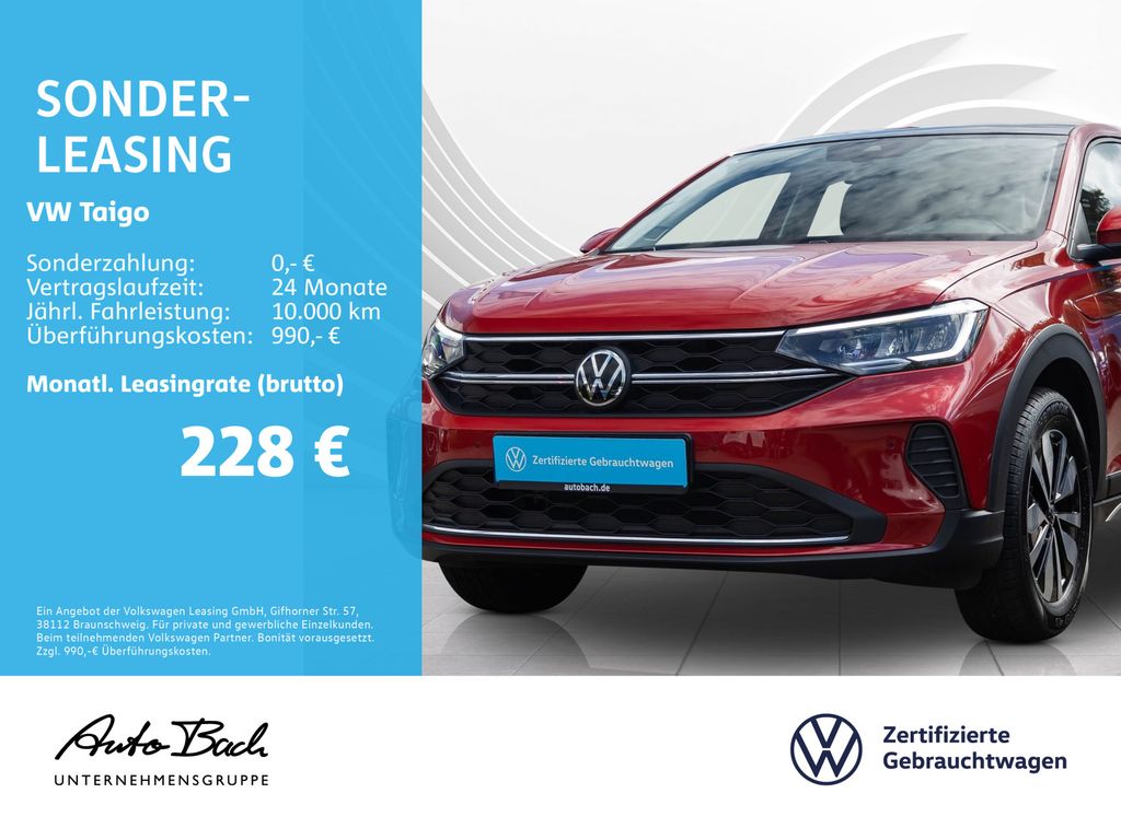 Taigo 1.0 TSI MOVE, Navi, LED, App-Connect, Pano