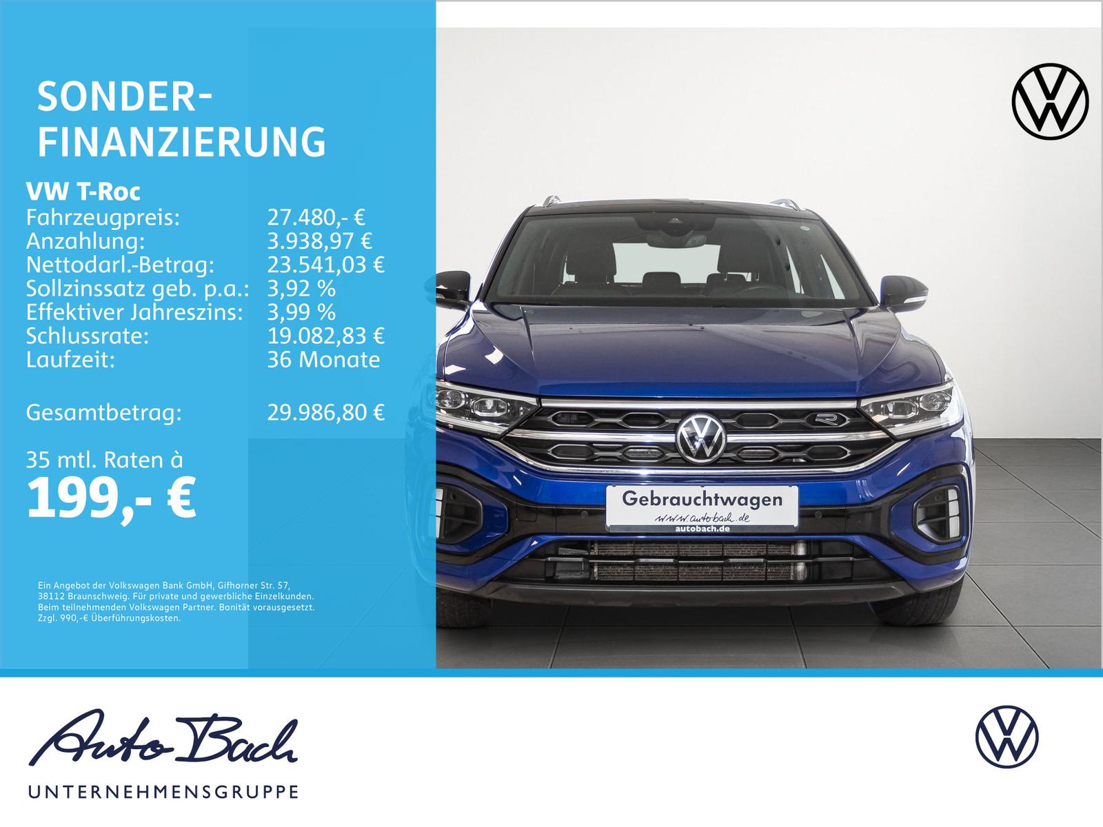 Volkswagen T-Roc R-Line 2.0TSI 4M DSG Navi LED Standhzg AHK