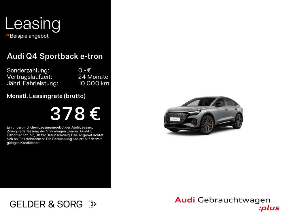 Audi Q4 Sportback 50 e-tron qu. S line 483km/WLTP*RFK