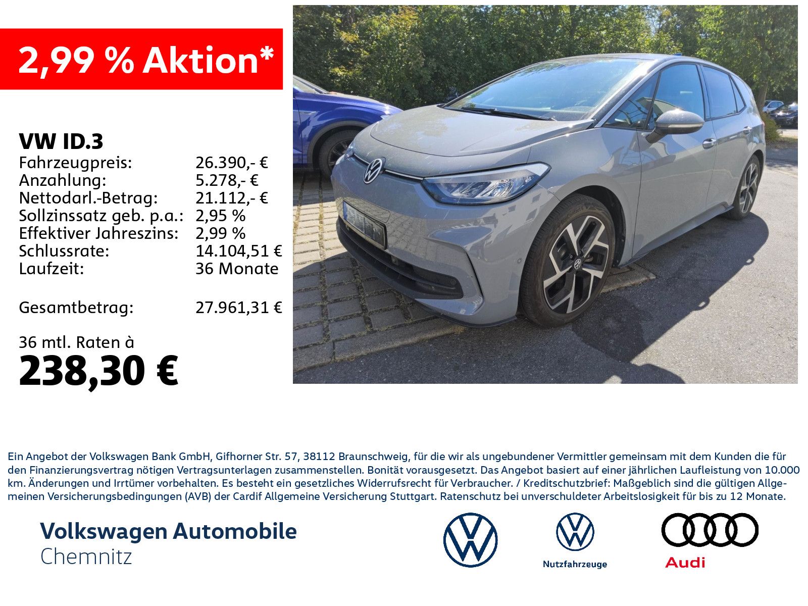 Volkswagen ID.3 Pro Move Rear View ACC Standklima foto 2