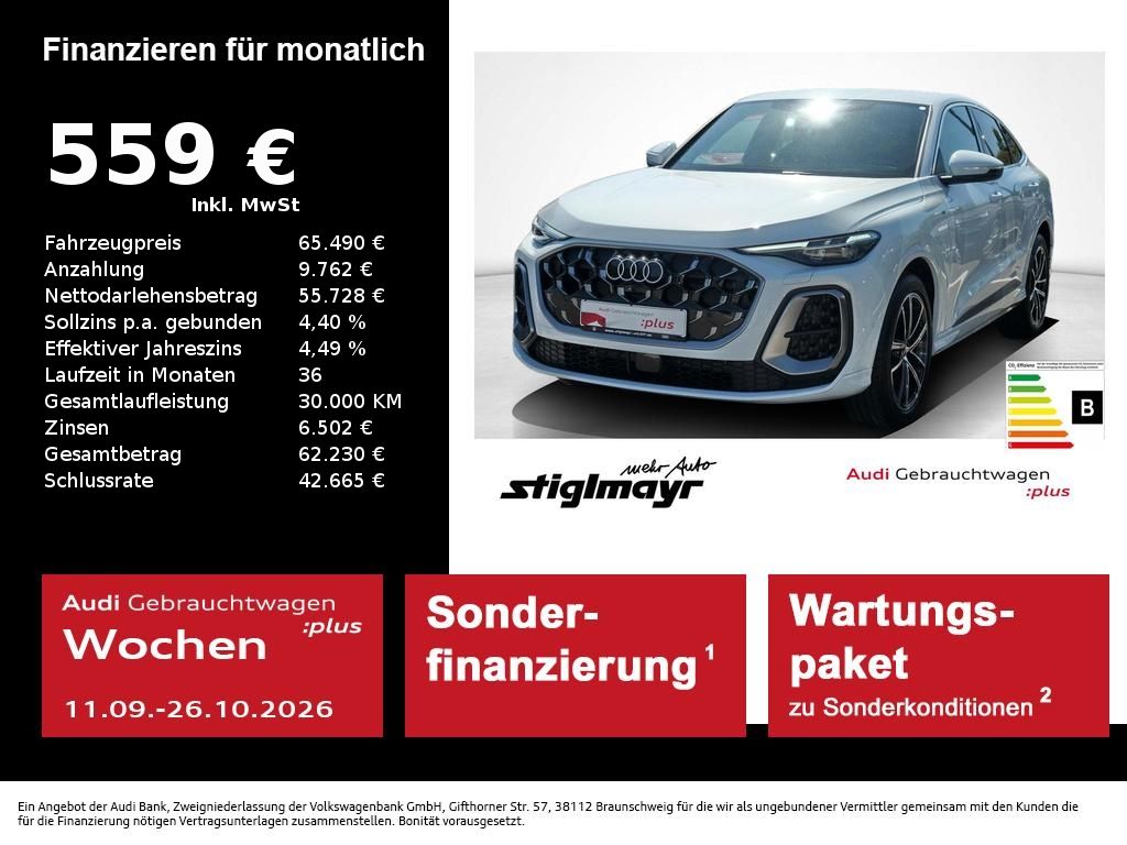 Audi Q5 Sportback e-hybrid S-line quattro ACC+B&O+HUD