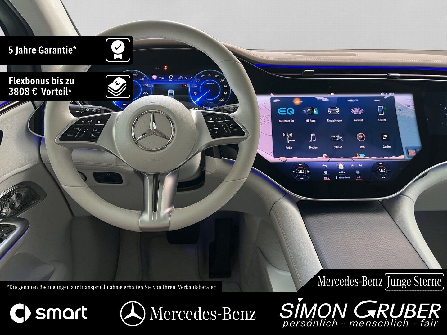 Fahrzeugabbildung Mercedes-Benz EQE 500 4M SUV Hyper Nappa Akustik Sitzlima AHK