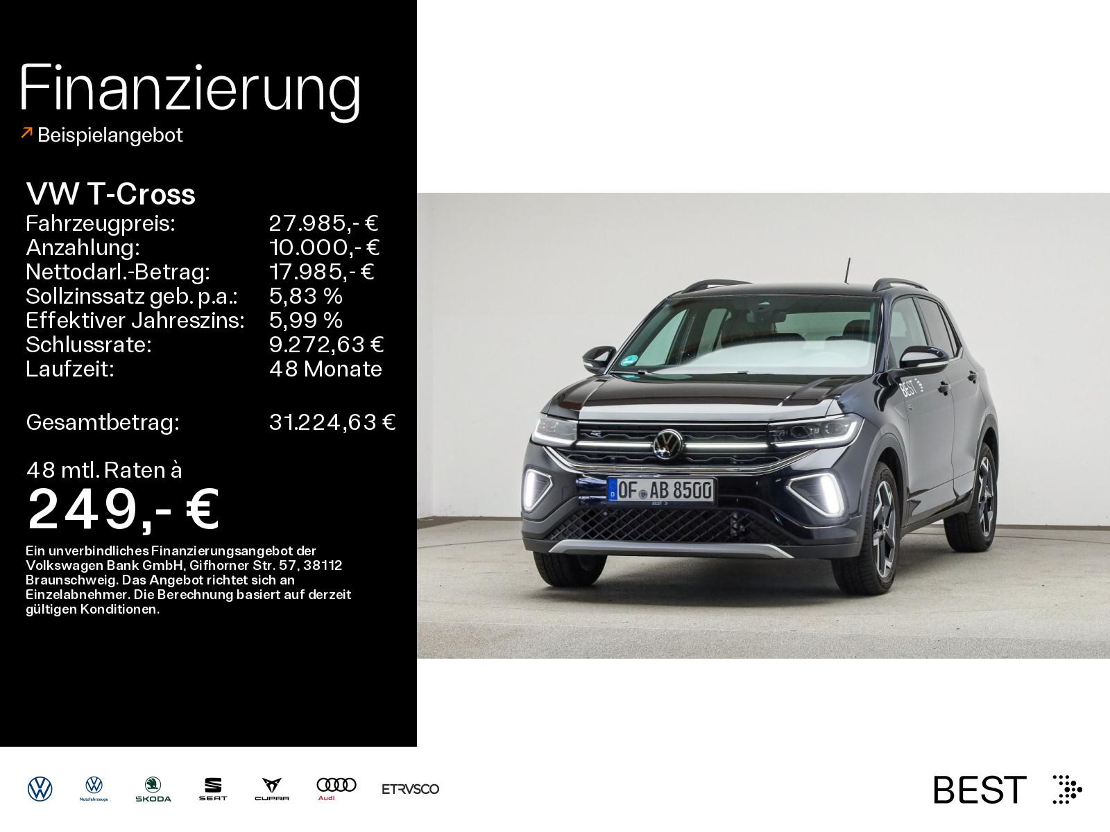 Volkswagen T-Cross 1.0 TSI DSG R-Line AHK*Kamera*NAV*SHZ