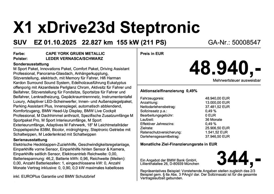 BMW X1 xDrive23d Steptronic Navi DSG Leder imagem 3