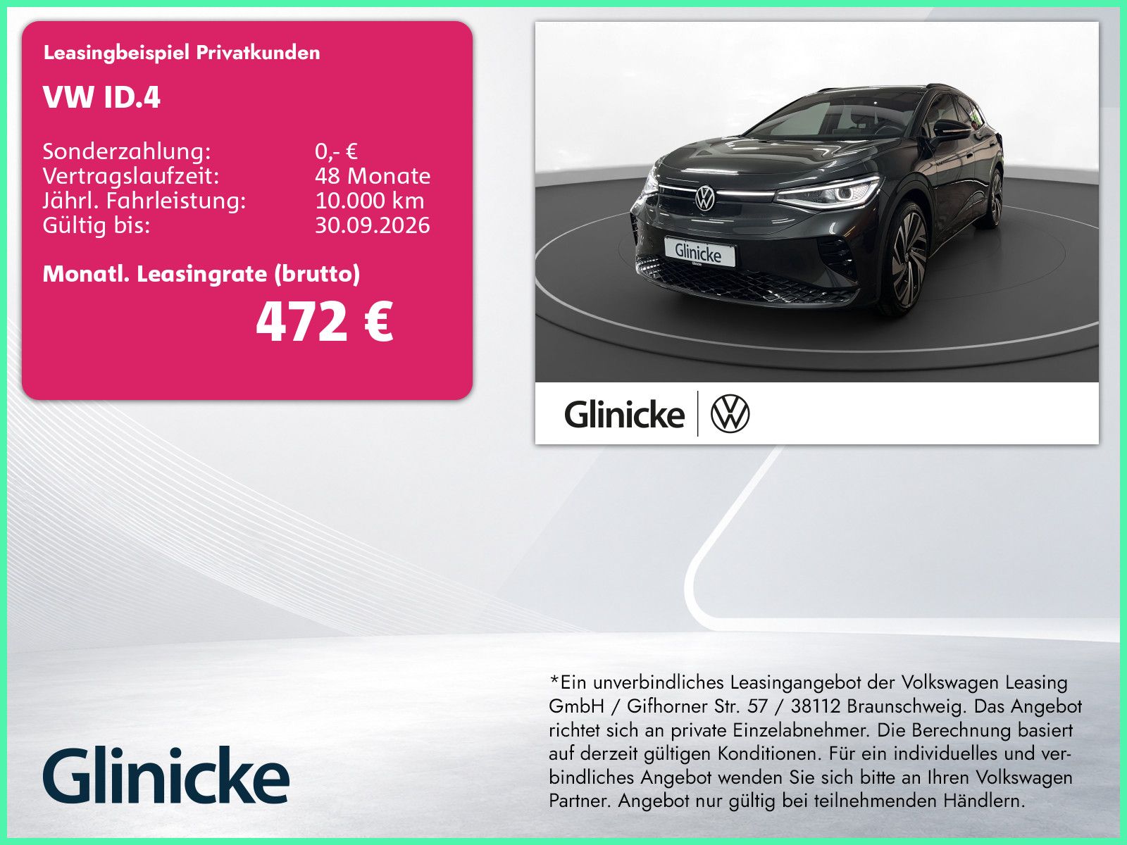 Volkswagen ID.4 GTX 4M AHK Pano Matrix LM 21 Navi 360° ACC