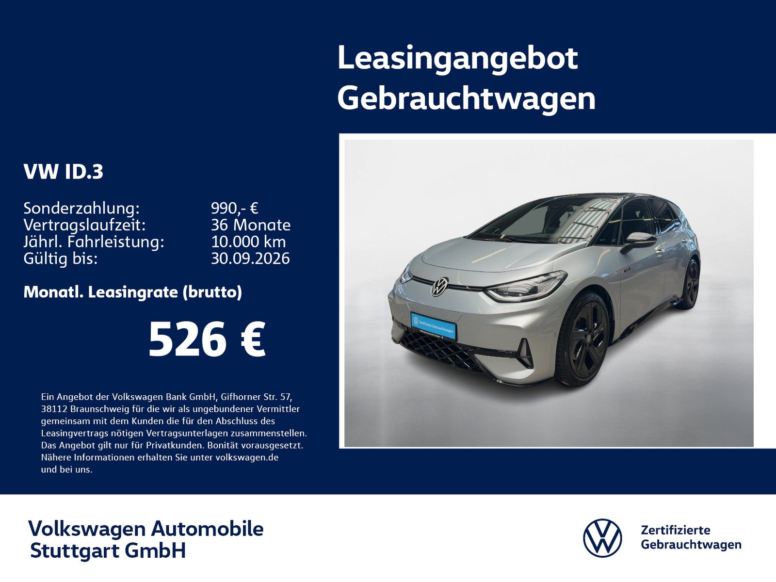 Volkswagen ID.3 GTX Navi P-Dach Kamera Tempomat