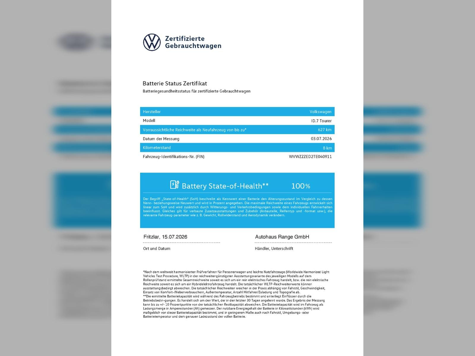 Volkswagen ID.7 Tourer  Pro S 210 kW (286 PS) 86 kWh 1-Gang
