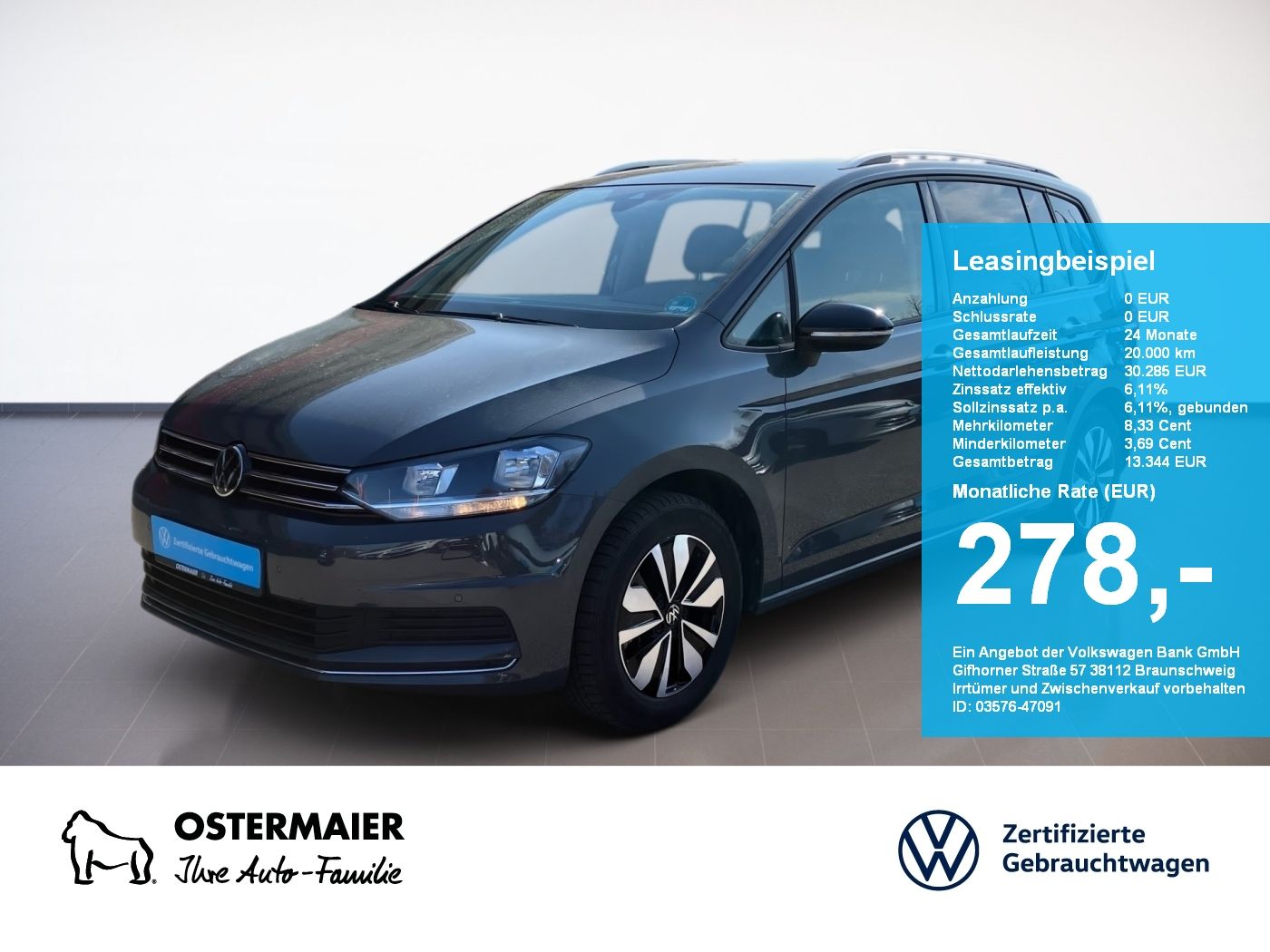 Volkswagen Touran GOAL 1.5TSI 150PS ACC.7-S.KAMERA.NAVI+VC.