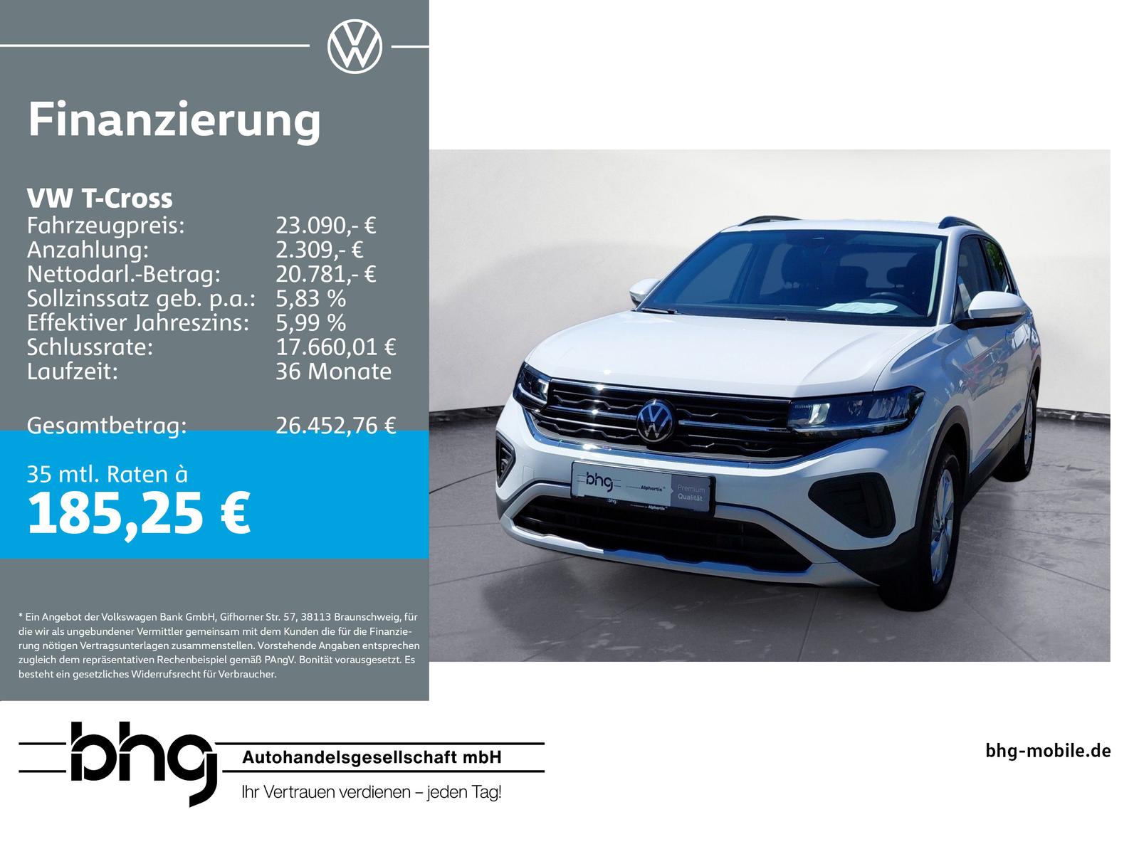 Volkswagen T-Cross Life 1,5 TSI ACT OPF DSG