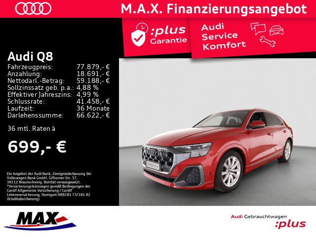 Q8 50 TDI QUATT S LINE MATRIX+PANO+LUFT+AHK+HUD+