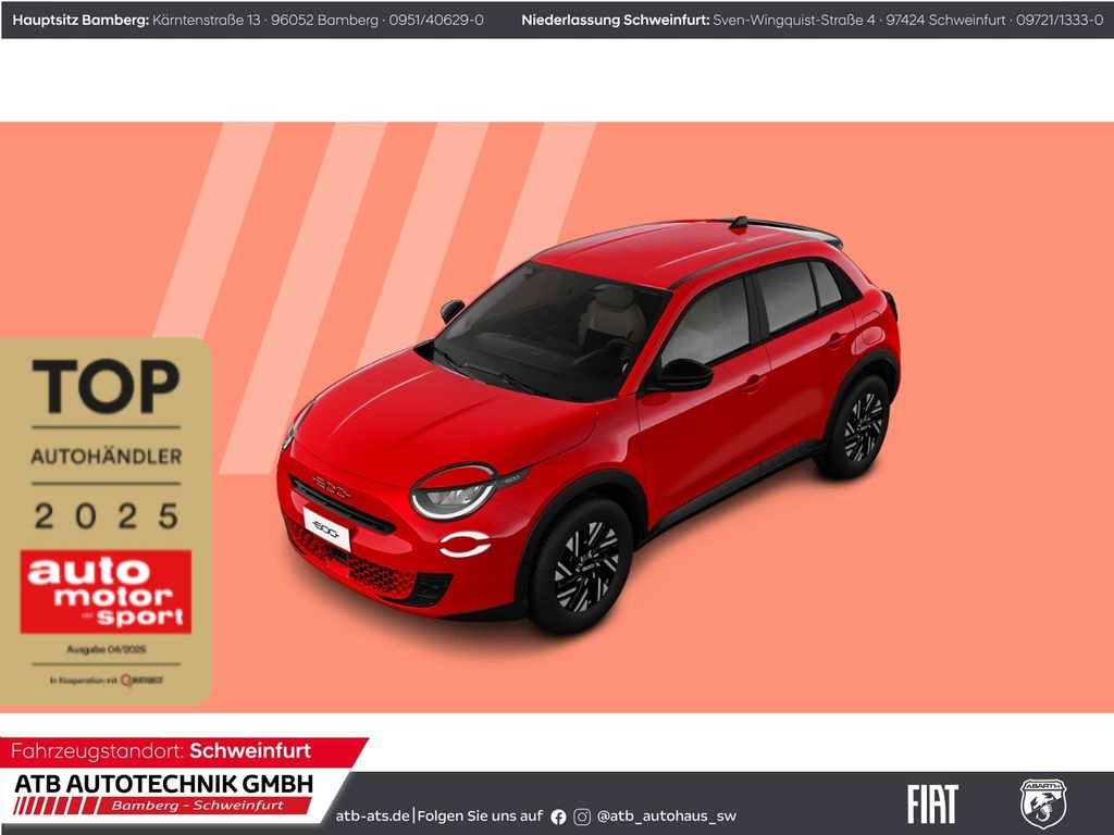 Fiat 600 HYBRID 1.2T DCT 145 PS '' Sonderedition''
