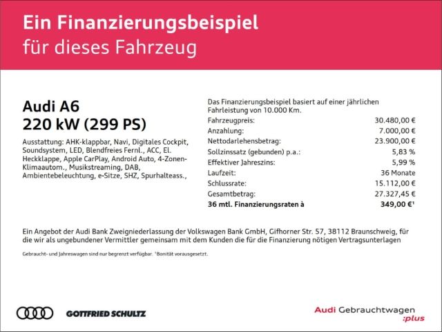 Audi A6 Avant 50 TFS e quattro S-LINE AHK ACC MMI LED imagem 2