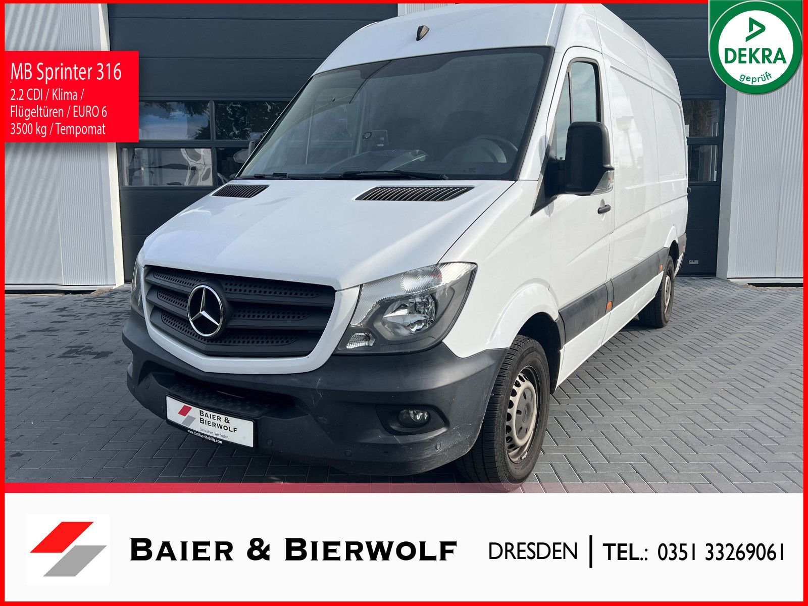 MERCEDES-BENZ Sprinter II Kasten 316 CDI H2 L2 Klima Kamera