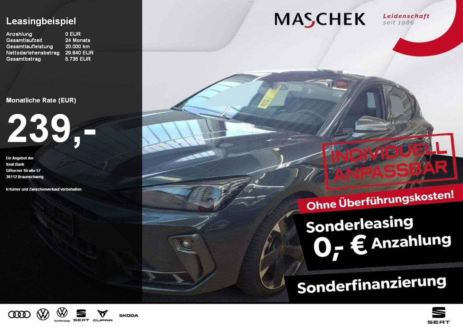 Cupra Leon 2.0 TDI DSG RearView ACC Sitzh. LED ACC AUT