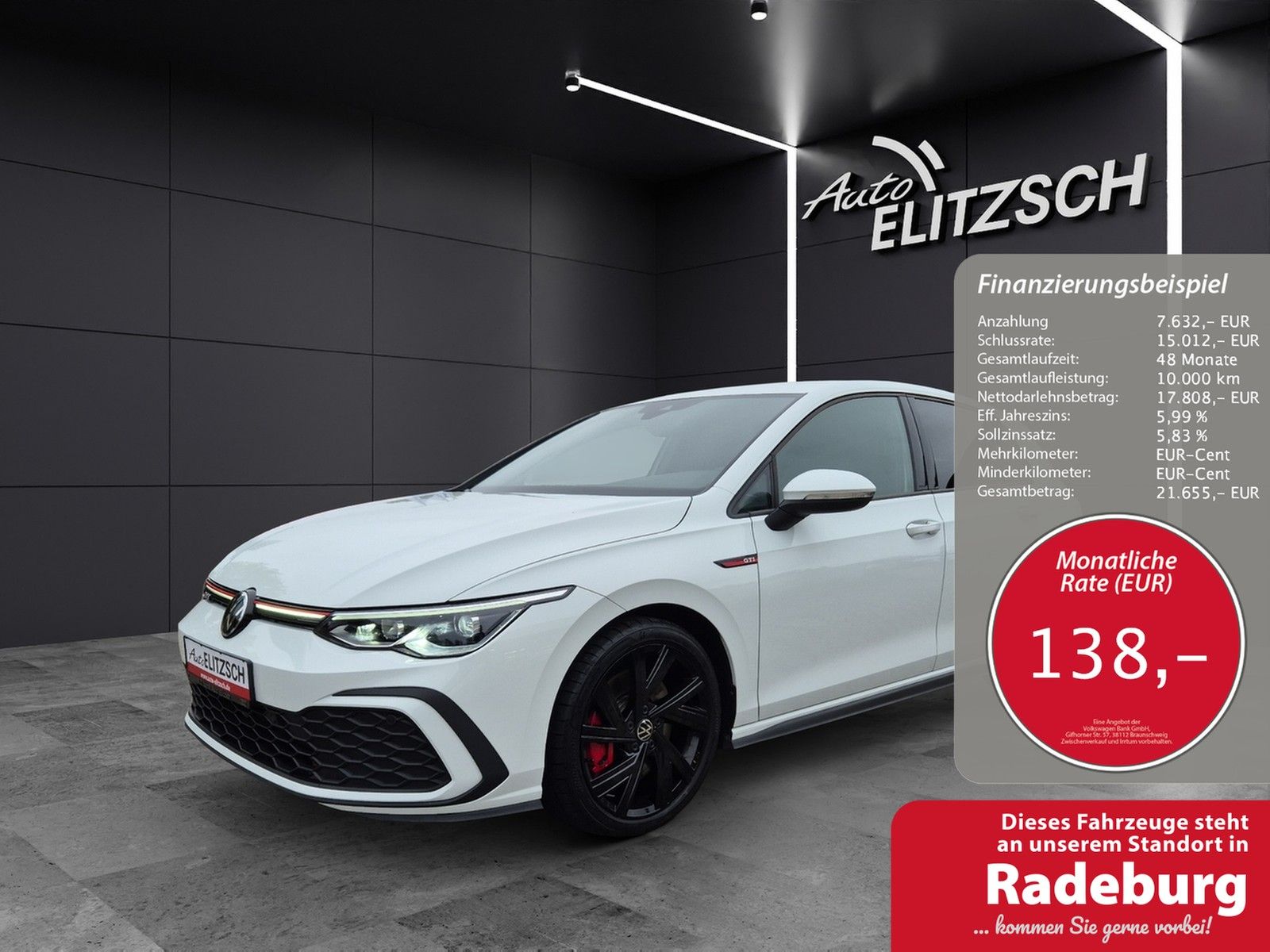 Fahrzeugabbildung Volkswagen Golf VIII GTI TSI DSG LED+ ACC AHK SH PDC AppCon