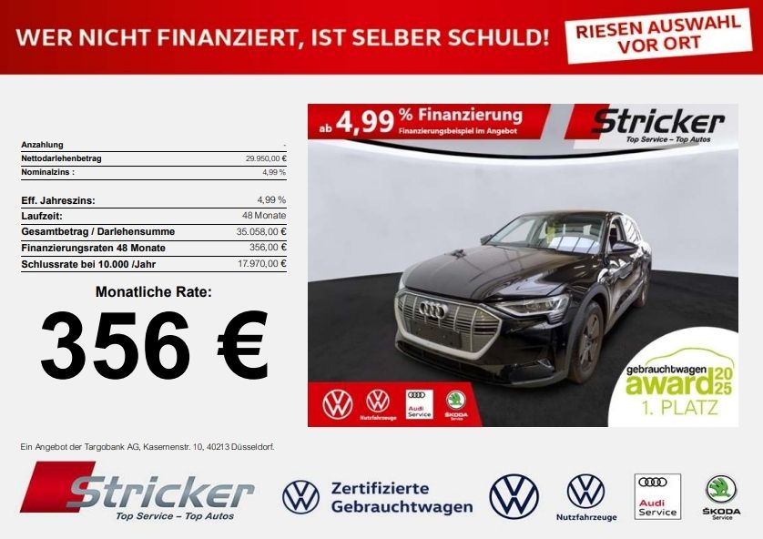 AUDI e-tron 55 quattro 356,-ohne Anzahlung Navi AHK K