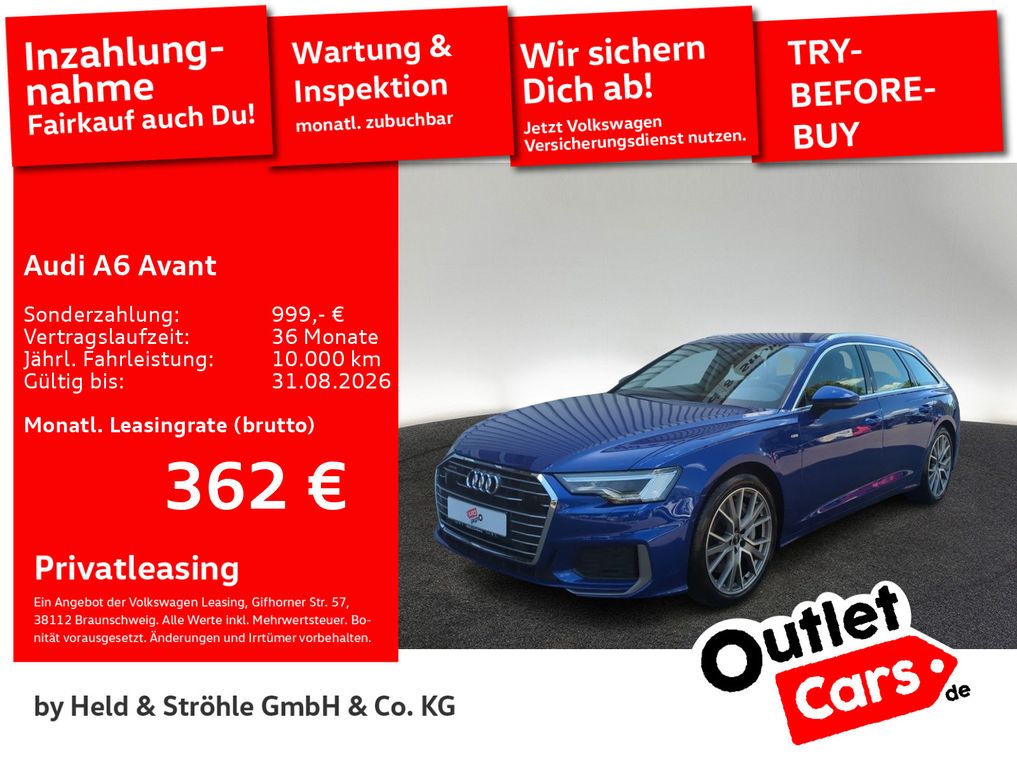 Abbildung Leasingangebot Audi A6 Avant S-Line 50 TFSI e qu ACC B&O MATRIX KAM