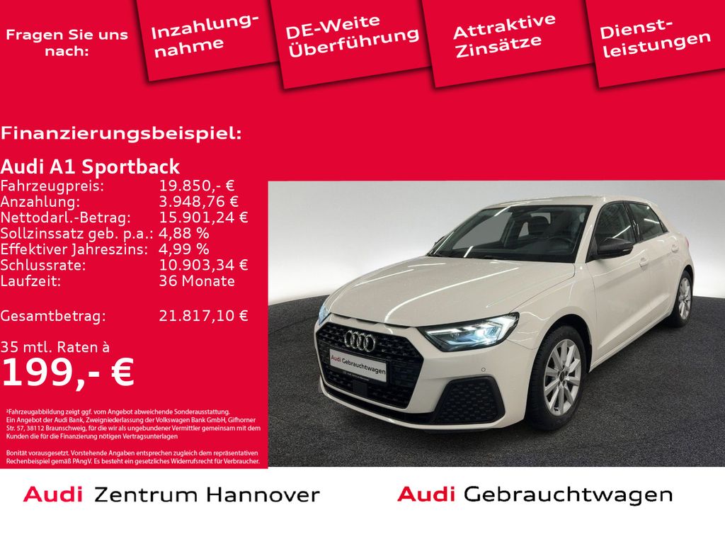 Audi A1 Sportback 25 TFSI LED virtual DAB