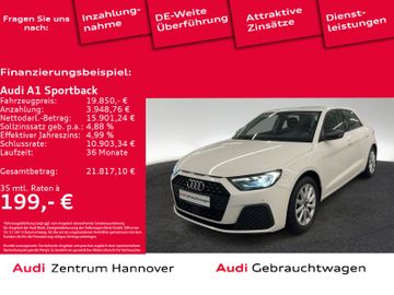 Audi Leasingangebot: Audi A1 Sportback 25 TFSI LED virtual DAB