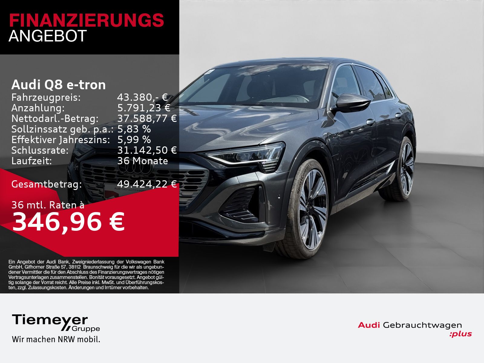 Audi Q8 e-tron Q S LINE LM22 PANO MATRIX-LED