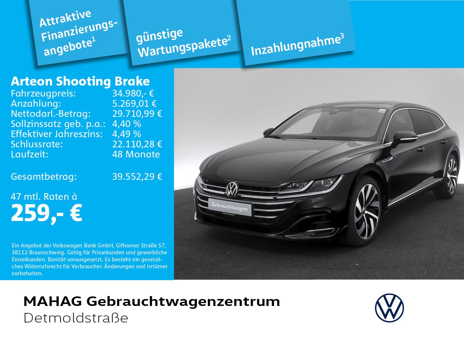 VW Arteon Shooting Brake R-Line 2.0 TSI Leder IQ.Li