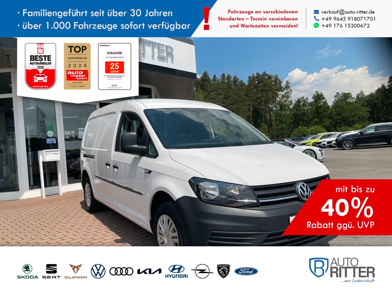 VW Caddy Maxi Kasten Klimaanlage+MP3+Einparkhilf...