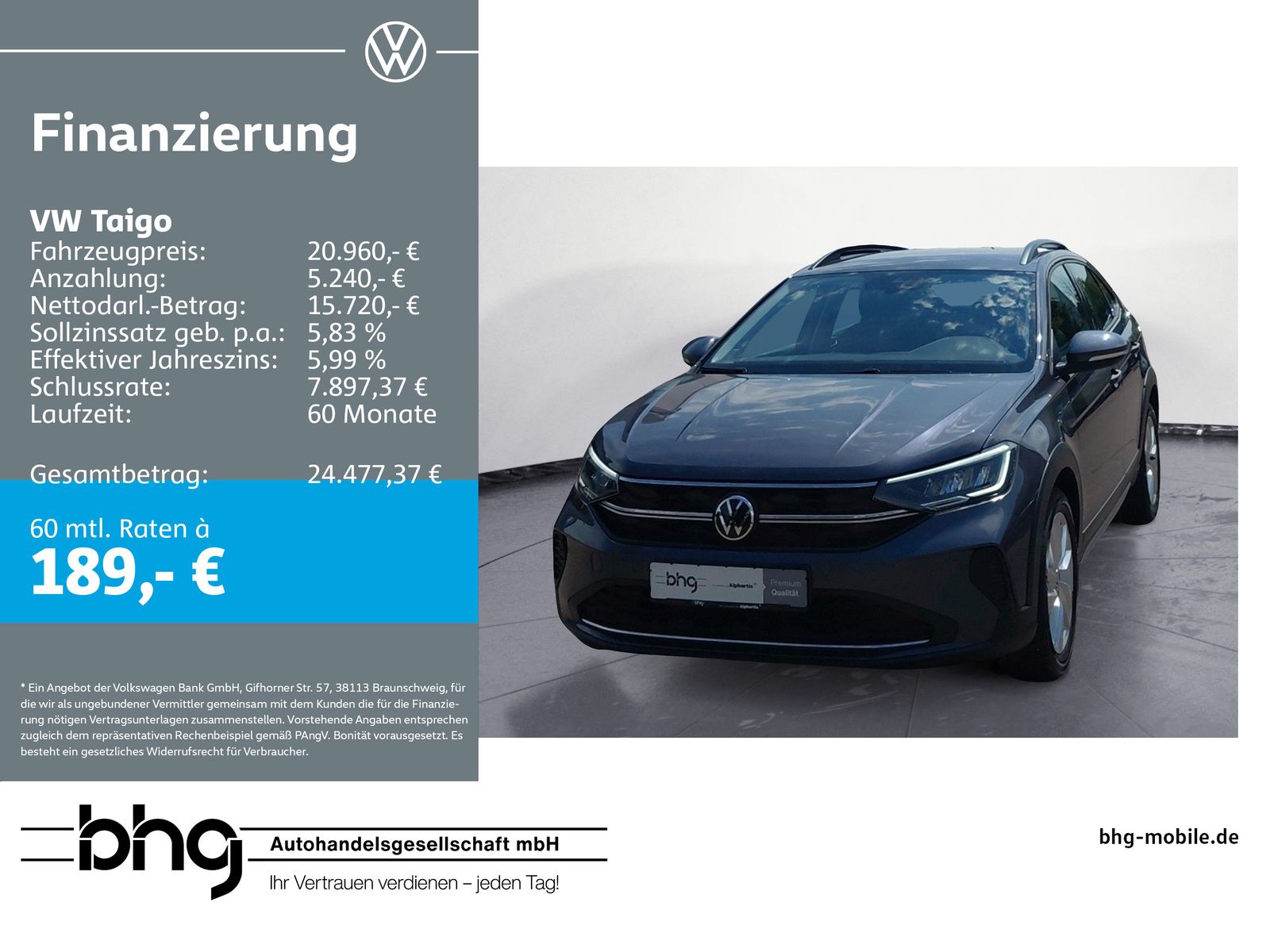 Volkswagen Taigo 1.0 TSI DSG