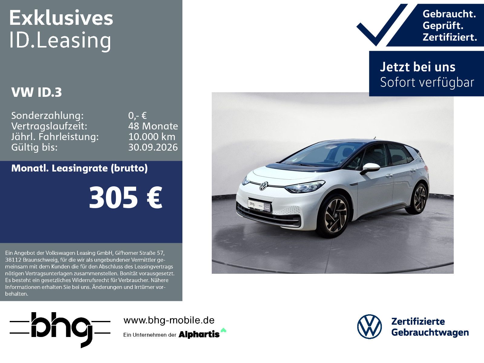 Volkswagen ID.3 Pure Performance Sport Navi connect LED Par