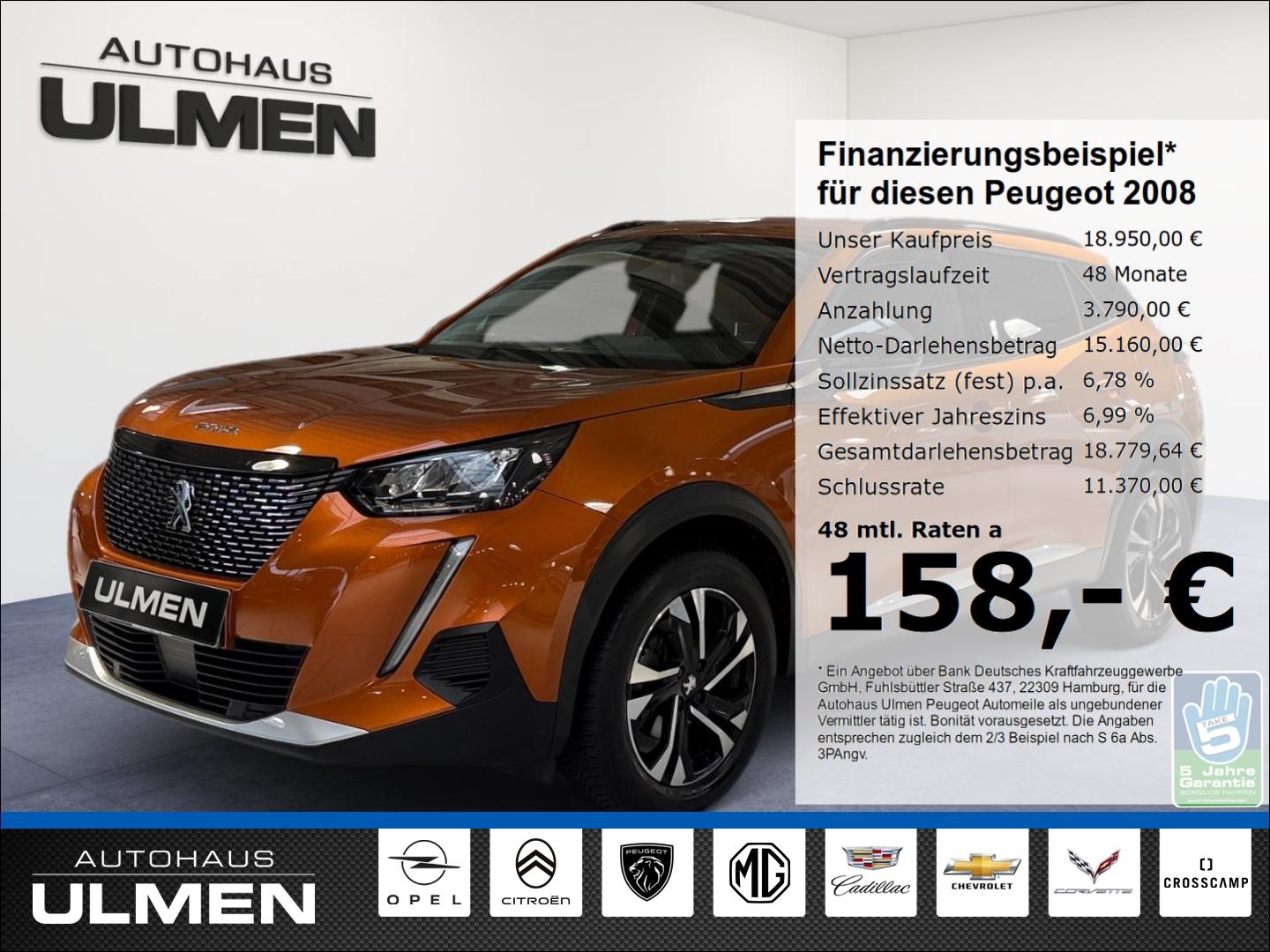 Peugeot 2008 Allure Pack 130 Rückfahrkamera Apple CarPla