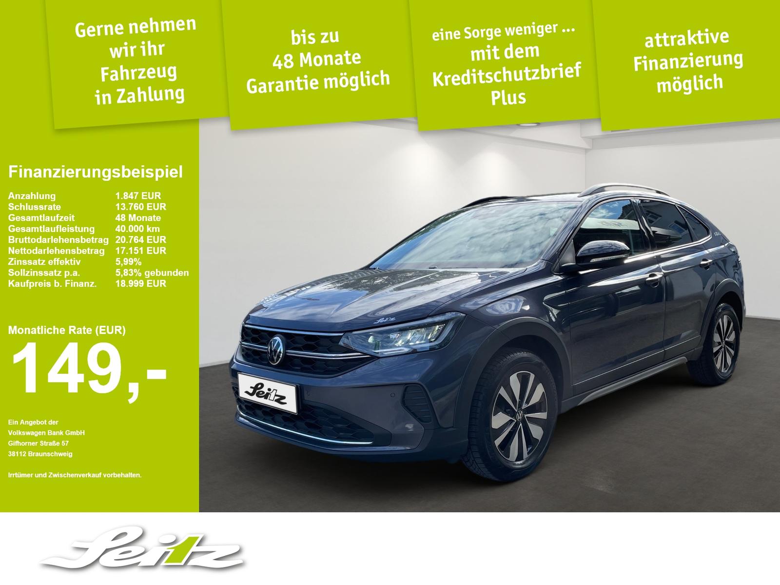 Volkswagen Taigo 1.0 TSI Goal *LED*NAVI*PARKSENSOR*